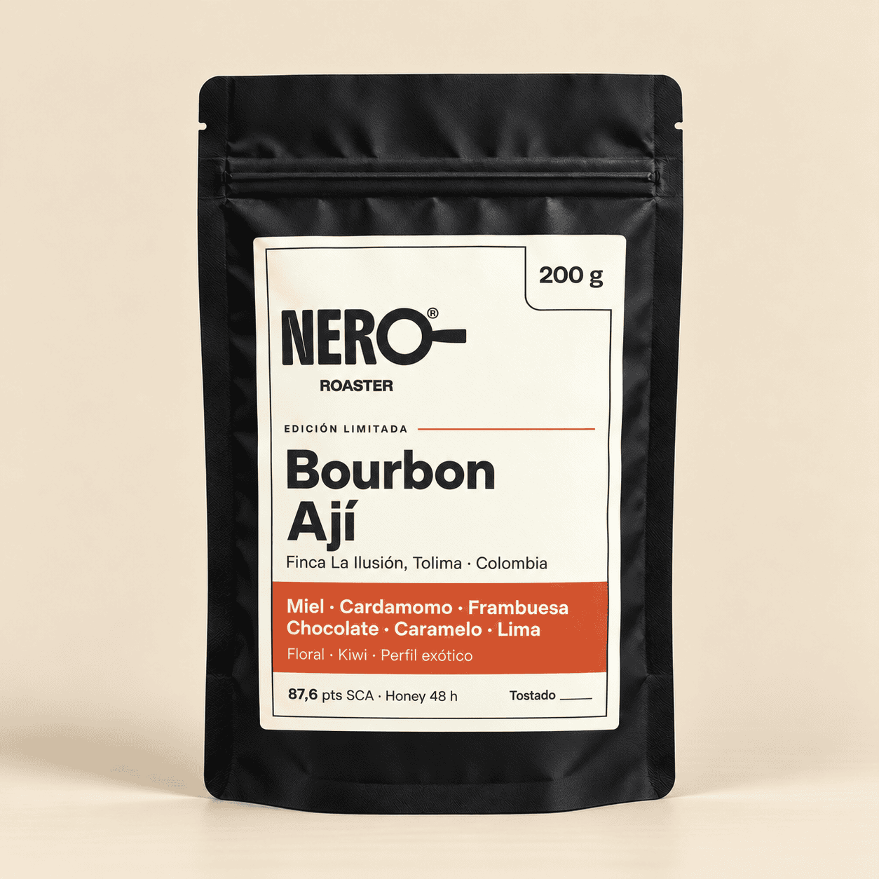 Bolsa Bourbon Ají Edición Limitada Nero Roaster 200 g