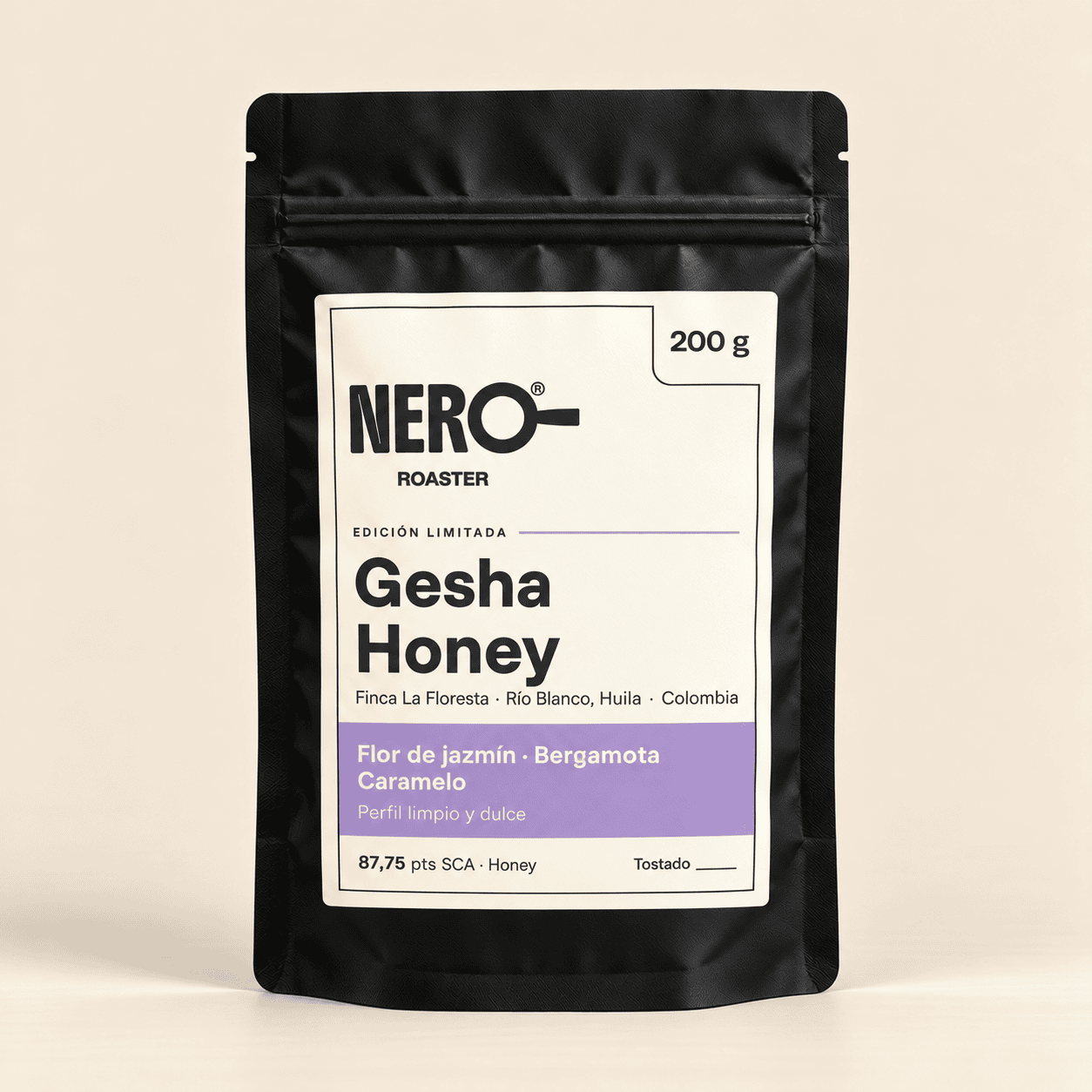 Bolsa Gesha Honey Edición Limitada Nero Roaster 200 g