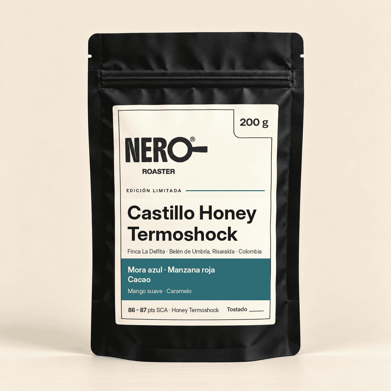 Bolsa Castillo Honey Termoshock Edición Limitada Nero Roaster 200 g