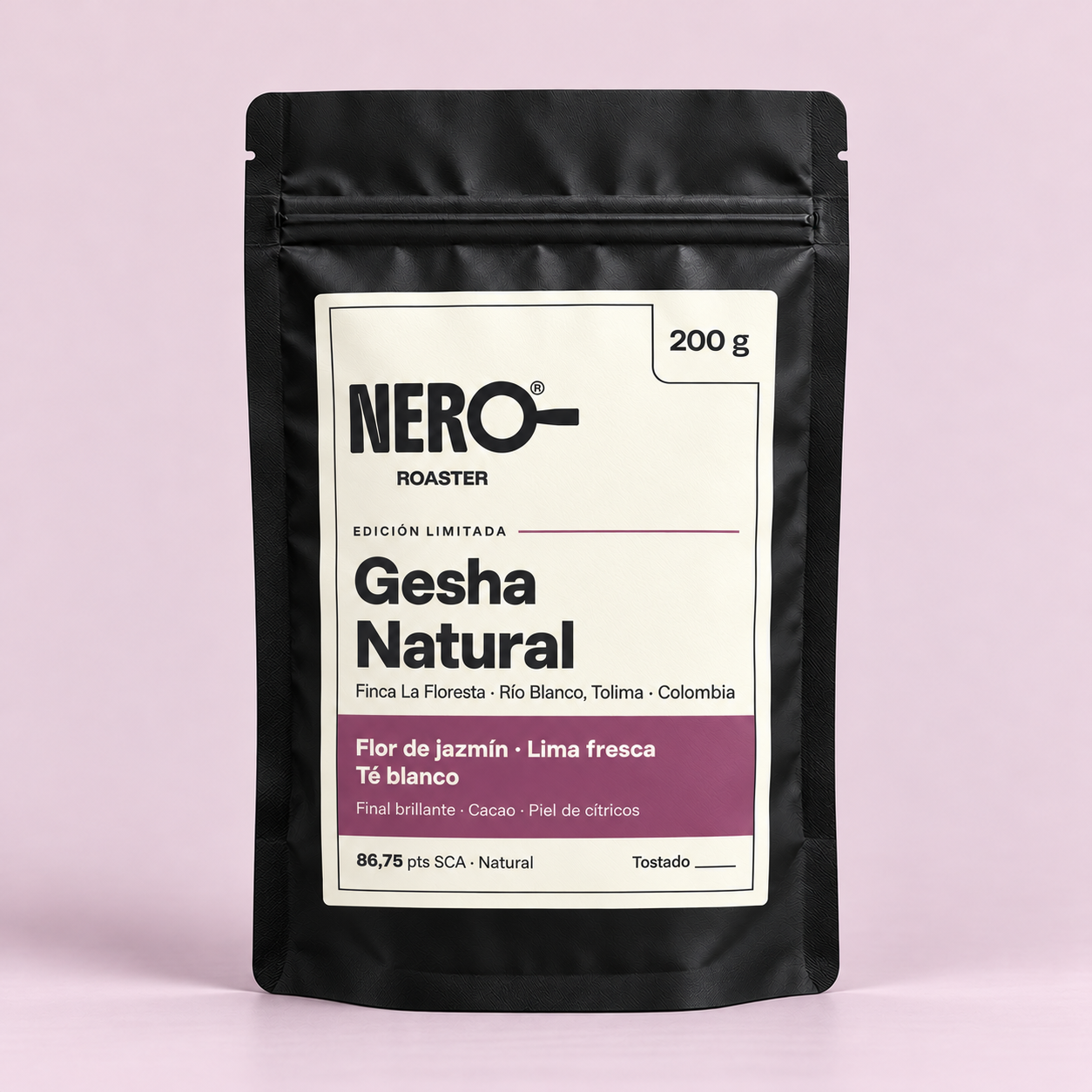 Bolsa Gesha Natural Edición Limitada Nero Roaster